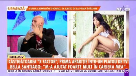 Câştigătoarea X Factor, prima apariţie într-un platou TV! Bella Santiago: "Experienţa a fost foarte tare!"