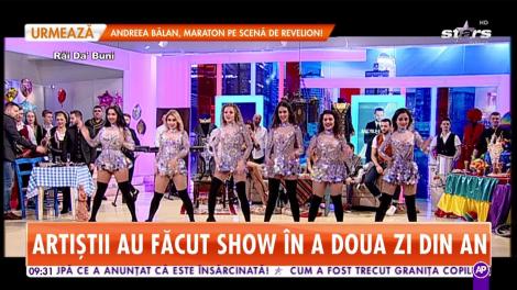 Petrecere fără încetare în primele zile ale anului. Artiştii au făcut un show de zile mari
