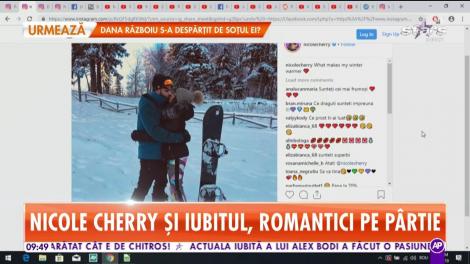 Nicole Cherry și iubitul, sărut pasional pe pârtie