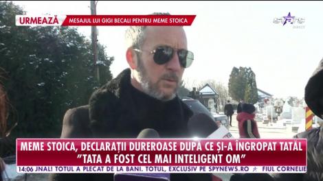 Mihai Stoica, declarații emoționante după ce şi-a condus tatăl pe ultimul drum! Ce i-a cerut părintele său pe patul de moarte