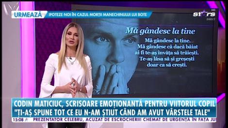 Codin Maticiuc, scrisoare emoționantă pentru viitorul copil