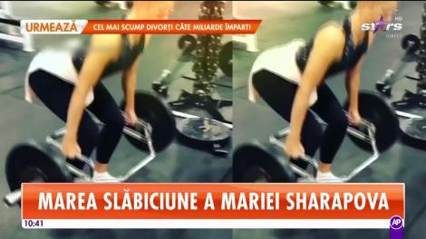Maria Sharapova trage din greu la sala pentru marea ei slăbiciune
