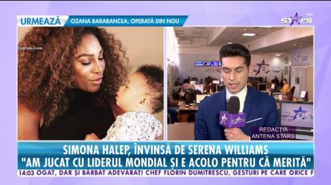Simona Halep a fost învinsă de Serena Williams