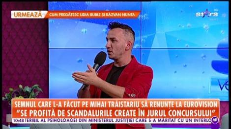 Semnul care l-a făcut pe Mihai Trăistariu să renunţe la Eurovision: "Voi reprezenta Belarus în concurs"