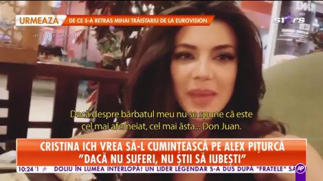 Cristina ICH vrea să-l cuminţească pe Alex Piţurcă: "Eu sunt femeia care trebuie să îl potolească"