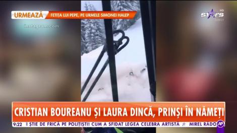 Laura Dincă şi Cristian Boureanu au chemat mașinile de deszăpezire să îi ajute