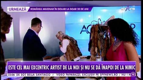 Are peste o sută de blănuri şi aproape 200 de pălării! Cum arată colecţia impresionantă a artistului care a renunţat la preoţie pentru muzică!