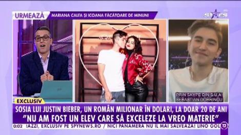 Sosia lui Justin Bieber, un român milionar în dolari, la doar 20 de ani! Sebastian Dobrincu: "Plătesc o chirie lunară de 15.000 de dolari"