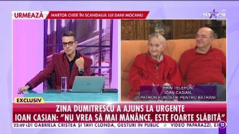 Zina Dumitrescu a ajuns de urgență la spital. Ioan Casian: ”A renunțat să mai lupte cu viața”