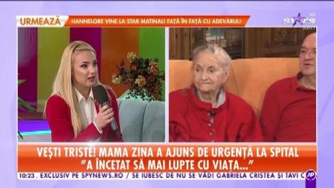 Veşti triste! Zina Dumitrescu a ajuns de urgenţă la spital! "A încetat să mai lupte cu viaţa.."
