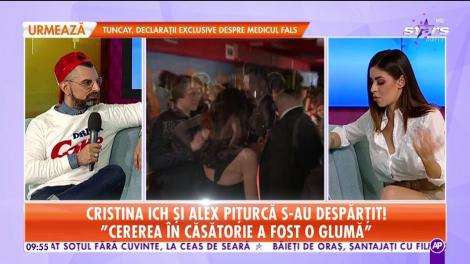 Cristina Ich şi Alex Piţurcă s-au despărţit: „Cererea în căsătorie a fost o glumă”