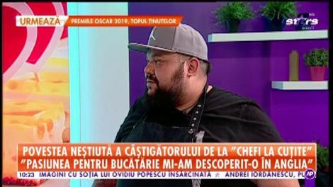 Chef Munti, câștigătorul de la Chefi la cuțite, în platoul matinalilor: "Vreau să vă fac o rețetă pe care am făcut-o și în concurs"