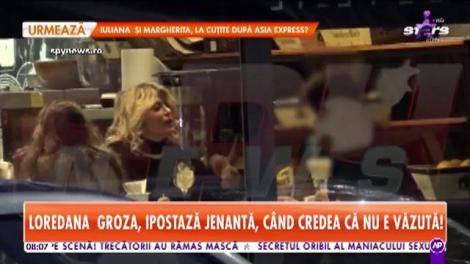 Loredana Groza a ieşit să ia masa în oraş şi a lăsat bunele maniere acasă. Vedeta a fost surpinsă într-un moment jenant