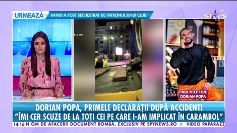 Dorian Popa și-a făcut praf mașina de 80.000 de euro: ”Îmi cer scuze de la toți cei pe care i-am implicat în carambol”