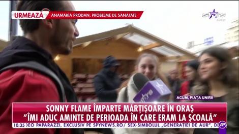 Sony Flame împarte mărțișoare în oraș