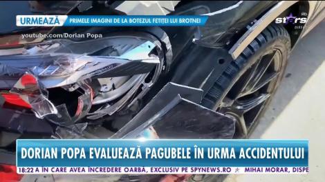Dorian Popa se uită cu milă la bolidul de 80.000 de euro avariat! Cum arată maşina