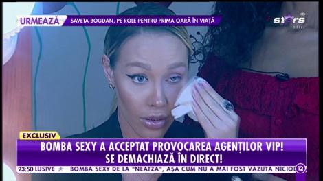 Raluca Podea a acceptat provocarea agenţilor vip. Se demachiază în direct!