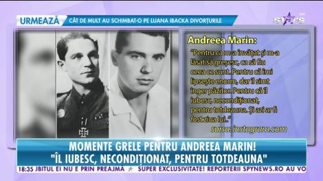 Mesajul cutremurător al Andreei Marin: "Tot ce a fost mai bun, tata mi-a dăruit"