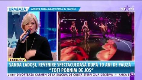 Sanda Ladoși, revenire spectaculoasă după zece ani de pauză: ”Niciodată nu am fost un om foarte pretențios”
