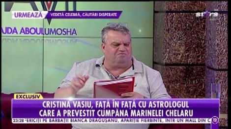 Cristina Vasiu, faţă în faţă cu Marian Golea, astrologul care a prevestit cumpăna Marinelei Chelaru!