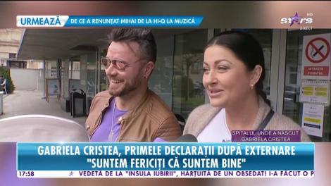 Gabriela Cristea, primele declarații după externare: Bebe Iris e cumințică în general, dar și când plânge, plânge