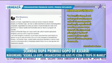 Scandal după Premiile Gopo! Organizatorii au adus pe scena o trupă de manele
