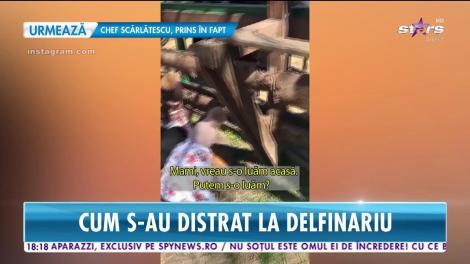 Pepe și-a răsfățat soția și fetele la malul mării. Cum s-au distrat la delfinariu