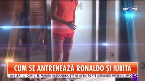 Cum se antrenează Cristiano Ronaldo şi iubita lui, Georgina Rodriguez