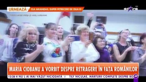 Maria Ciobanu a vorbit despre retragere. Artista și fiica, în lacrimi, pe scenă