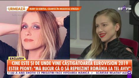 Ester Peony, câştigătoarea Eurovision România, a vorbit despre ce a însemnat pentru ea marele premiu, dar şi despre cum face faţă cârcotaşilor