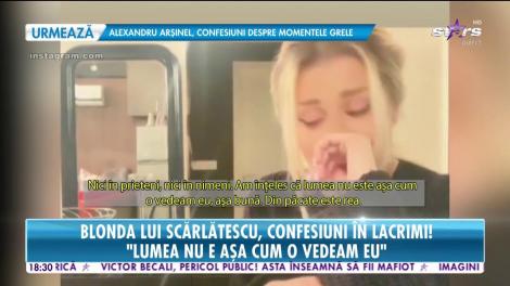 Blonda lui Scărlătescu, confesiuni în lacrimi: ”Îmi pare foarte rău pentru tot ceea ce s-a întâmplat”