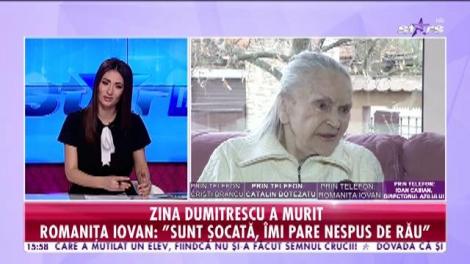 A murit Zina Dumitrescu. Romanița Iovan: Nu mai există un om minunat care și-a dedicat viața modei