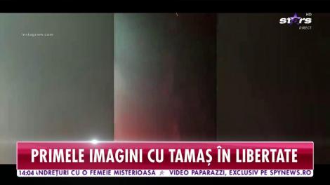 Primele imagini cu Gabriel Tamaş în libertate! A sărbătorit cu artificii şi le-a mulţumit fanilor