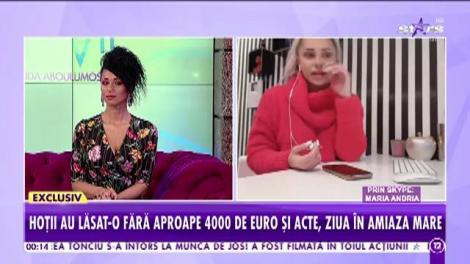 Maria Andria a fost jefuită! Vedeta a rămas fără 4000 de euro și acte