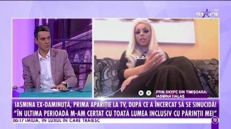 Iasmina, ex-Daminuţă, prima apariție la TV după ce a încercat să se sinucidă: M-am urcat în mașină cu gândul să-mi iau viața