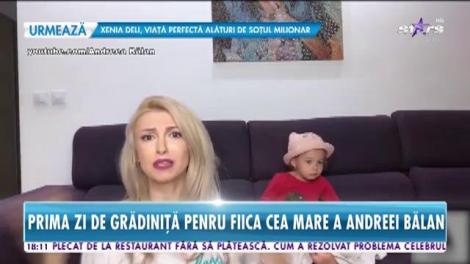 Prima zi de grădiniță pentru fiica cea mare a Andreei Bălan