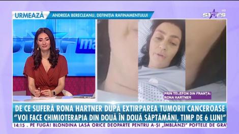 Rona Hartner, primele declarații după a doua intervenție chirurgicală: „Iau toate tratamentele posibile ca să scap de această boală”