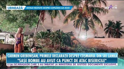 Carmen Grebenişan, prima reacţie după atacurile teroriste din Sri Lanka!