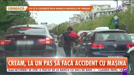 Cream, la un pas să facă accident cu mașina