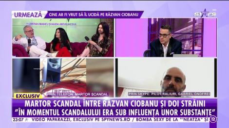 Martor la scandalul dintre Răzvan Ciobanu și doi străini: În momentul scandalului era sub influența unor substanțe. Răzvan era agresiv