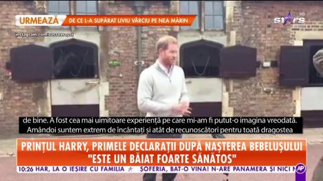 Prințul Harry, primele declaraţii după nașterea bebelușului: Suntem foarte încântați