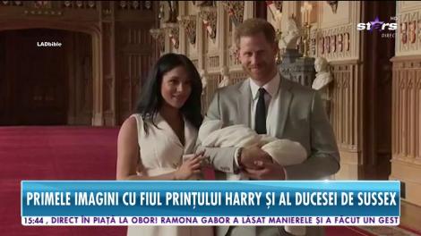Primele imagini cu fiul prințului Harry și al ducesei de Sussex
