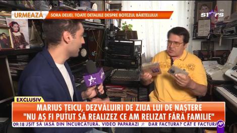 Marius Ţeicu, dezvăluiri de ziua lui de naștere: M-am născut acasă, nu la spital
