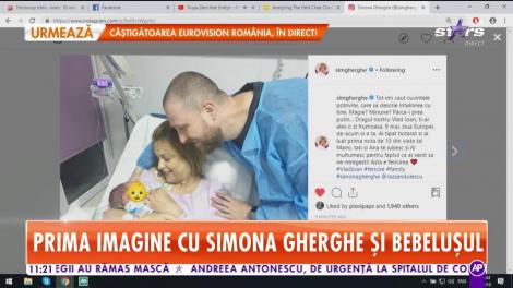 Prima imagine cu Simona Gherghe și bebelușul. Vedeta TV a născut un băiețel perfect sănătos