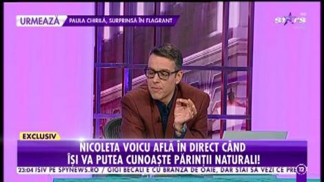 Nicoleta Voicu află în direct, de la astrolog, când își va putea cunoaște părinții naturali, dar și de ce nu are noroc la bărbați