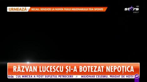 Imagini exclusive de la cel mai discret eveniment din showbiz! Răzvan Lucescu şi-a botezat nepoţica!