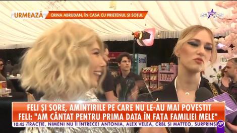 Feli şi Sore, despre începutul carierei:  Am cântat prima dată în față familiei mele