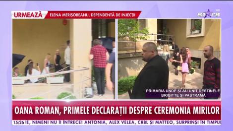 Oana Roman, primele declarații despre ceremonia mirilor