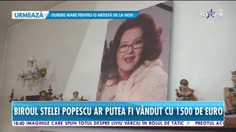 Moştenirea Stelei Popescu e scoasă la licitaţie. Biroul artistei ar putea fi vândut cu 1500 de euro