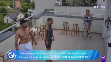 Dragoste fără secrete. Alexandru și Nicoleta, gesturi intime pe timpul pauzei de publicitate: Vreau să dansăm provocator